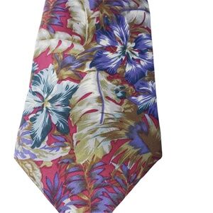 Aquascutum‎ London 100% Silk Floral Pattern Tie Hand Finished